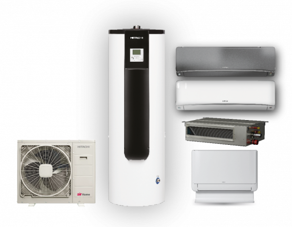 Multisplit tepelná čerpadla vzduch–vzduch s integrovaným zásobníkem teplé užitkové vody airHome Triple C
