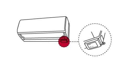 Instalace na spodní straně jednotky