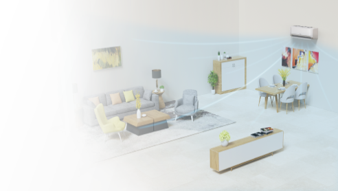 Proud vzduchu dosáhne do všech koutů místnosti